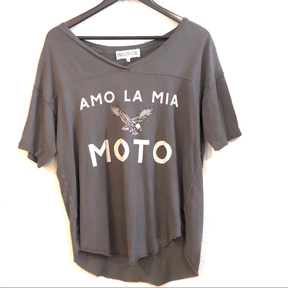 Wildfox Oversized Eagle Moto Tee Festival Size XS